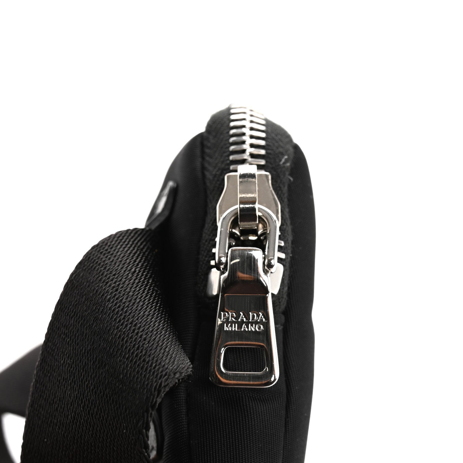 Re-Nylon Belt With Square Pouch Black