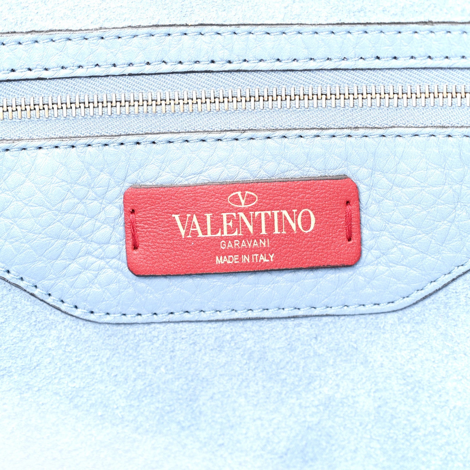 Grained Calfskin Rockstud Shoulder Tote Niagara