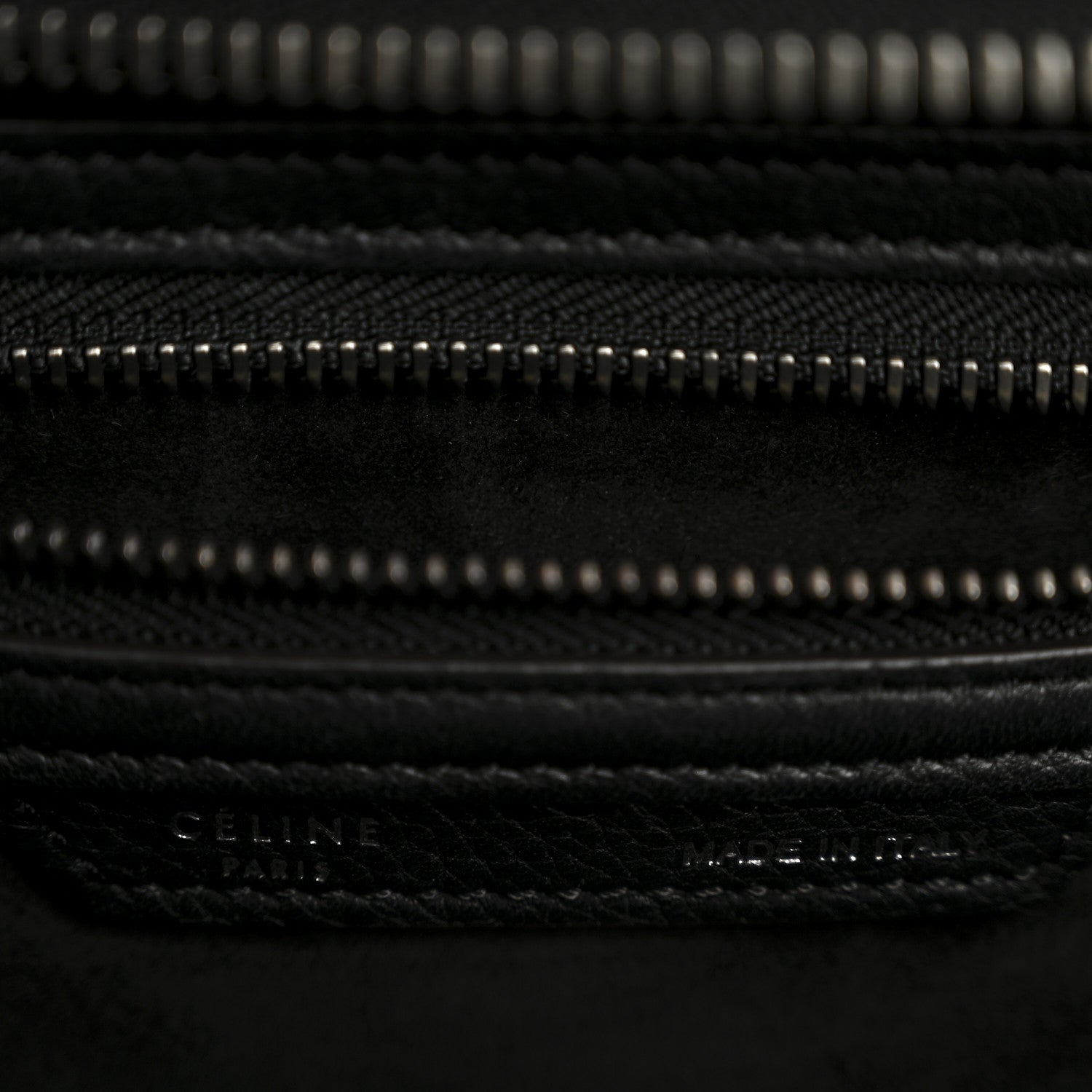 Drummed Calfskin Micro Luggage Black