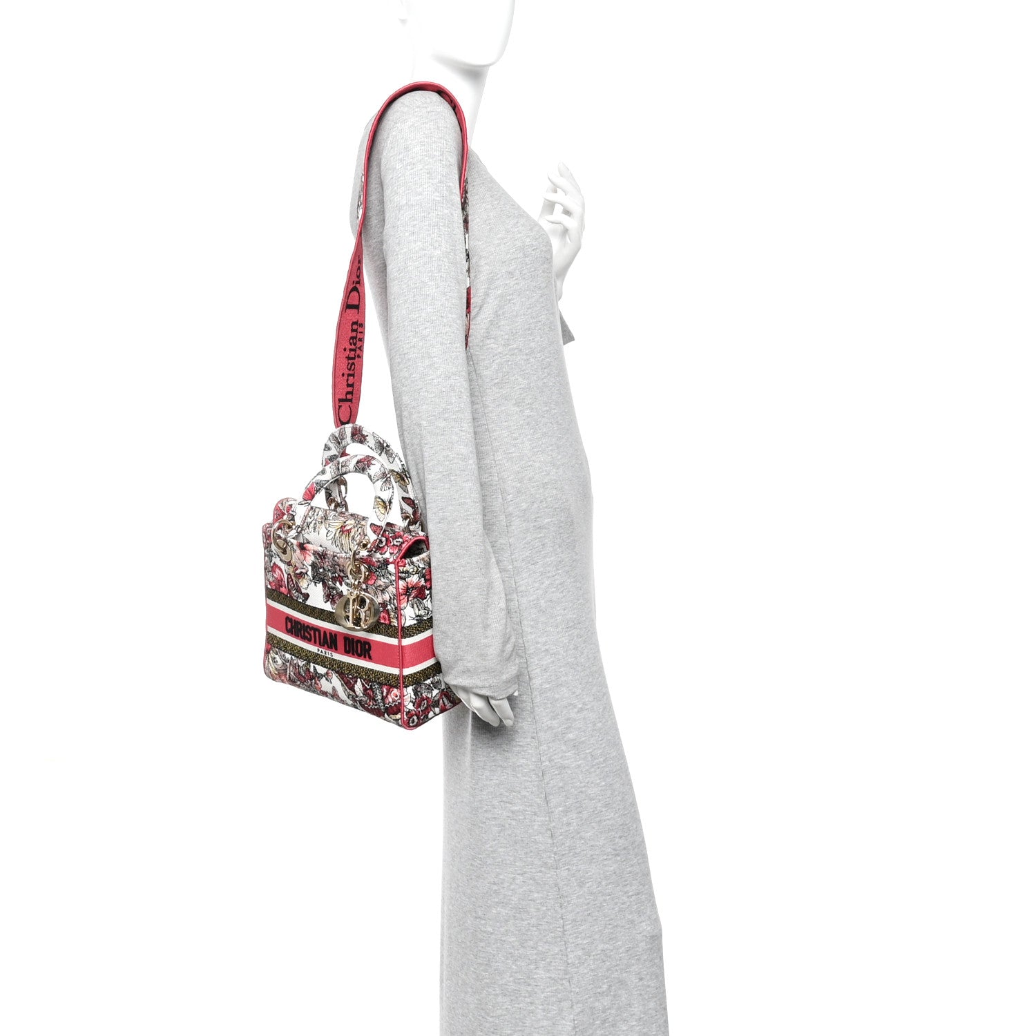 Canvas Embroidered Butterfly Print Medium Lady D-Lite  Multicolor