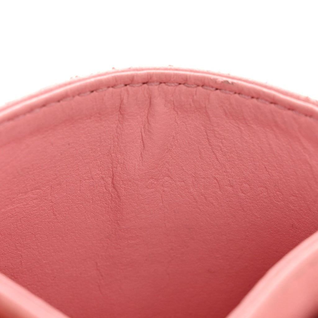 Lambskin Cannage Lady Dior Five-Slots  Holder Melacoton