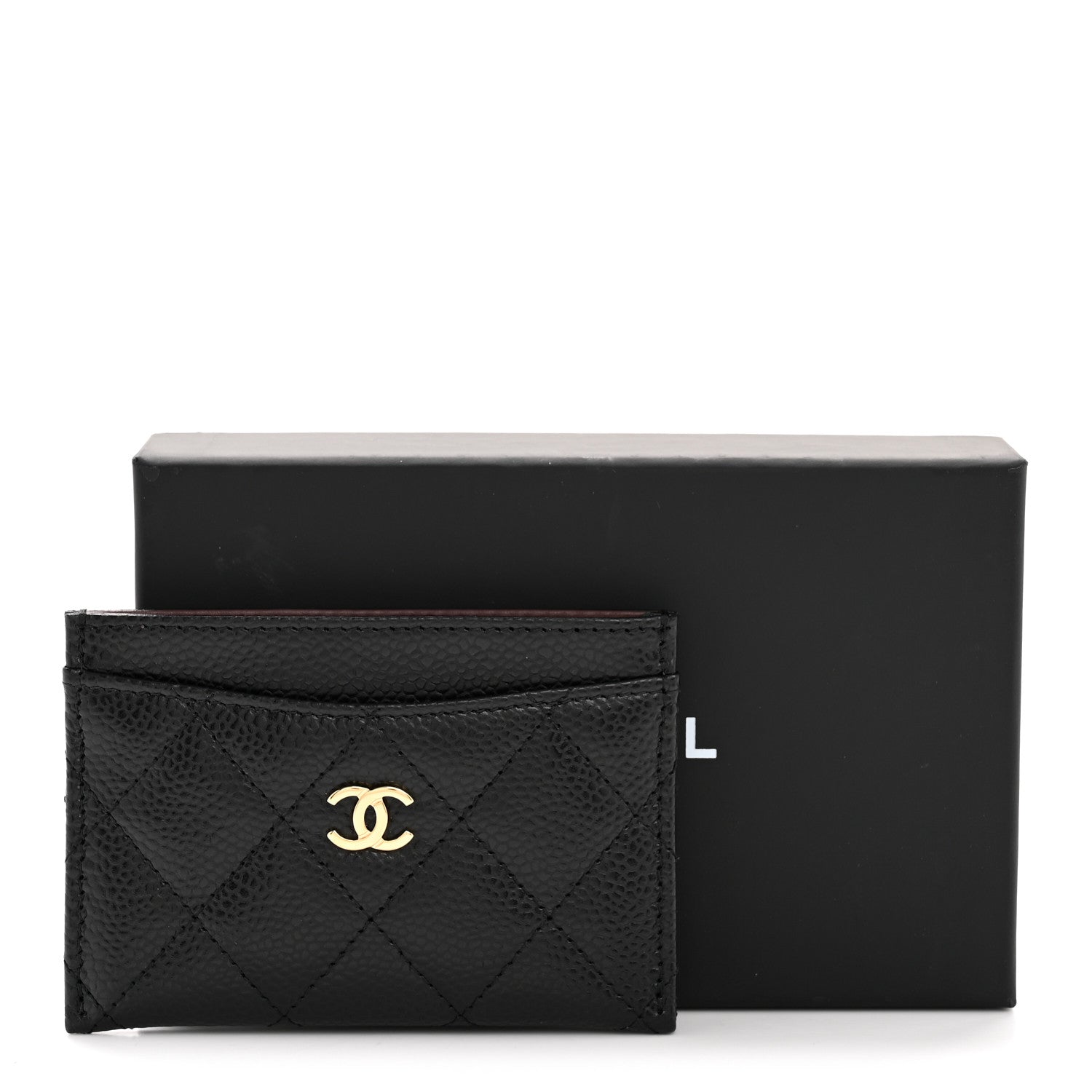 Caviar Quilted  Holder Black