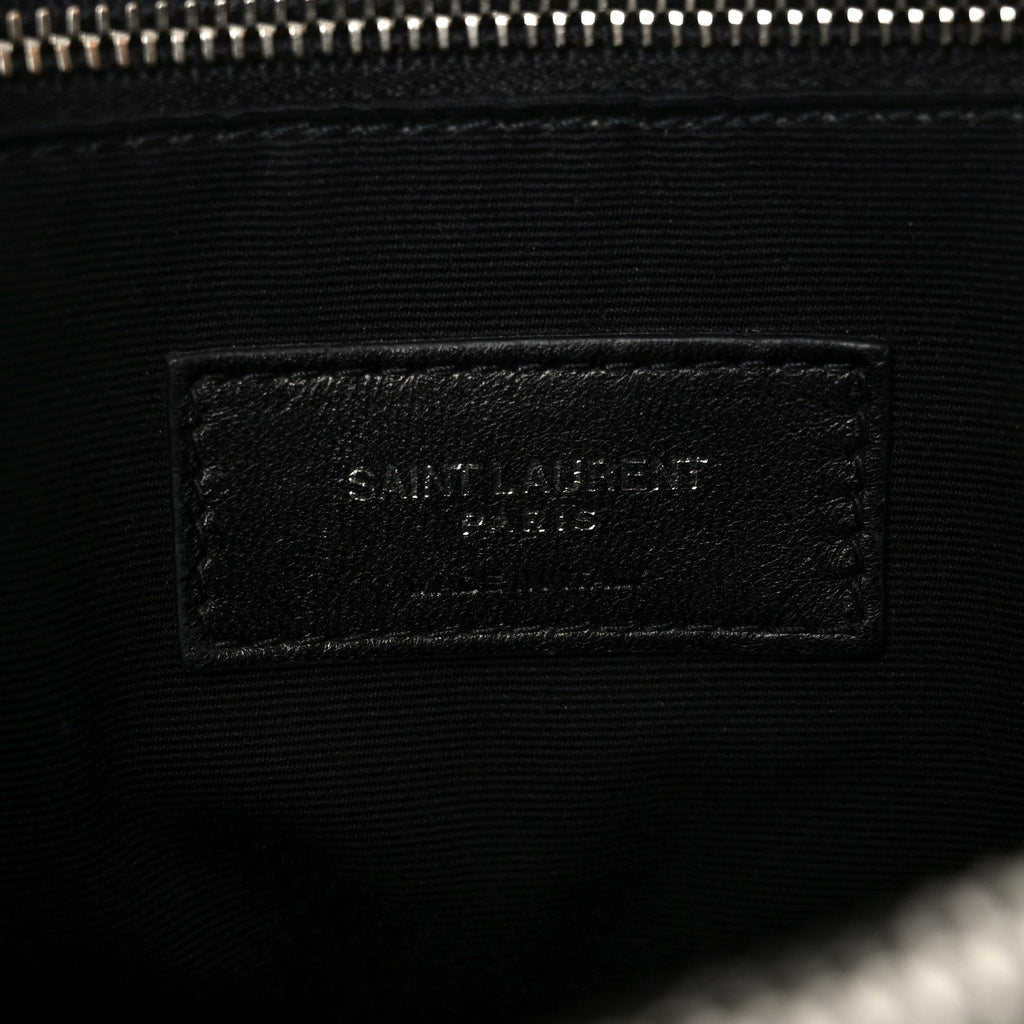 Calfskin Y Quilted Monogram Large Loulou Chain Satchel Kaki Fonce