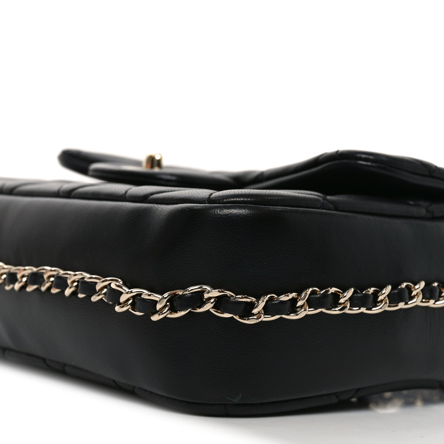 Lambskin Quilted Small My Precious Flap Black