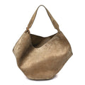 Suede Calfskin Medium Lotus Tote Mud