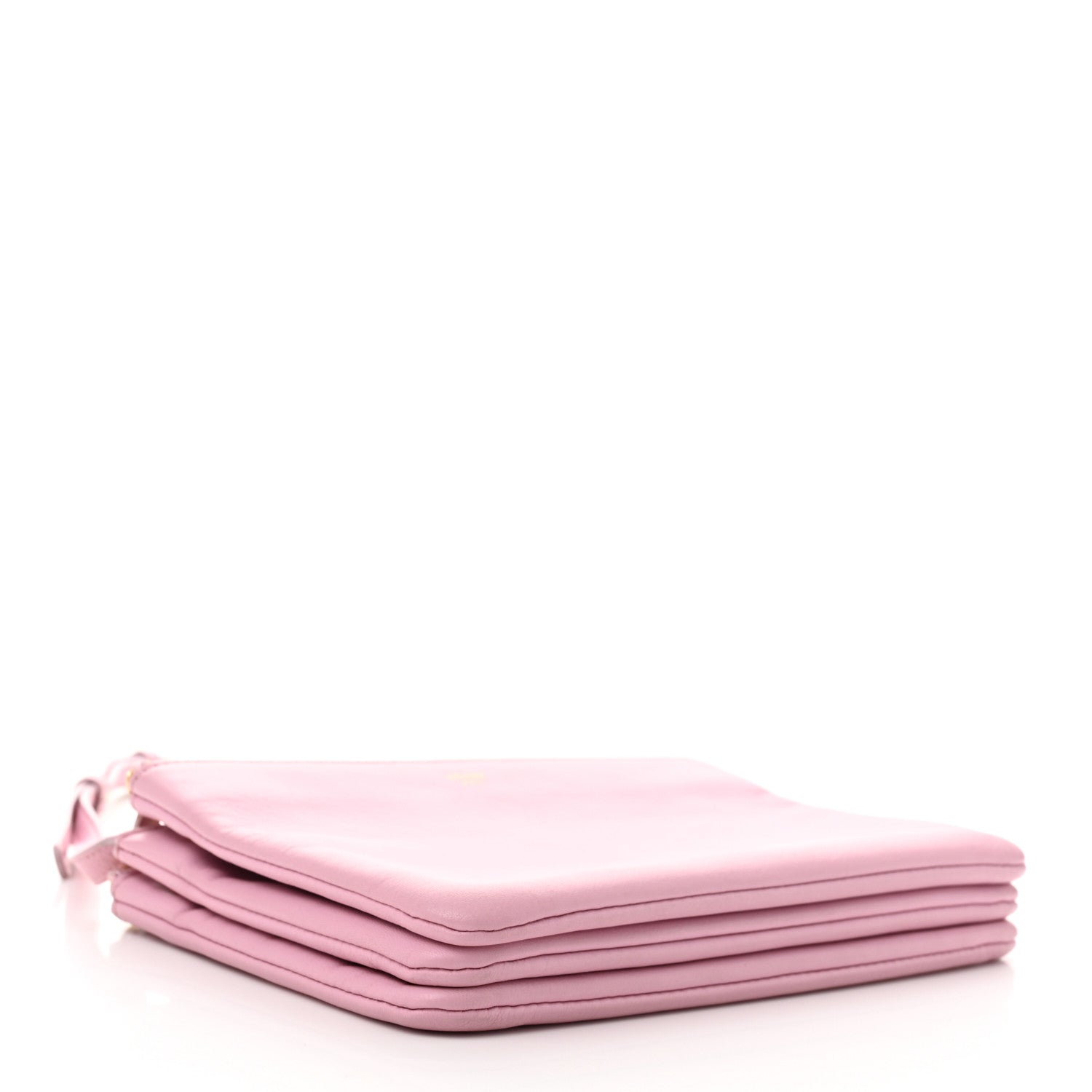Lambskin Small Trio Crossbody Bag Pink