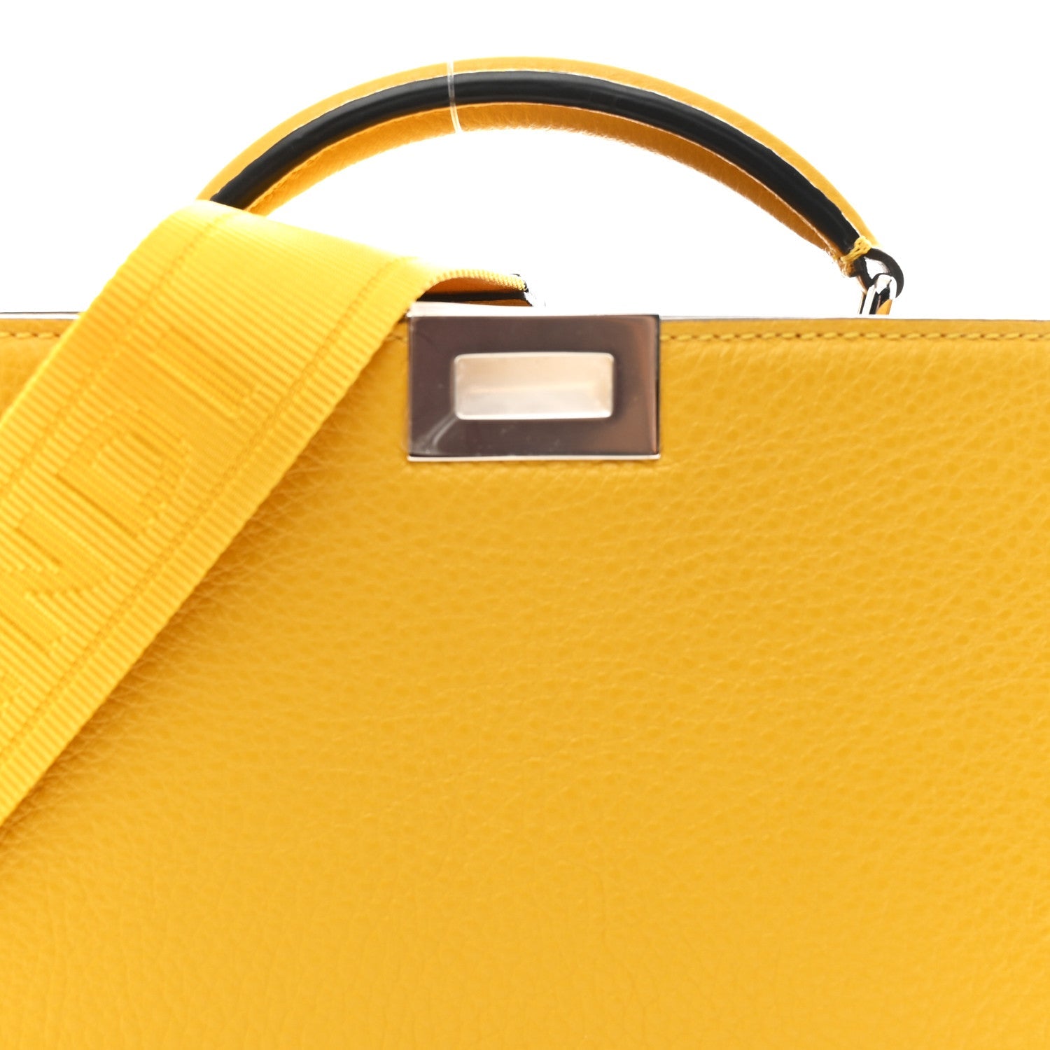 Cuoio Romano Vitello Cover Bi-Color Peekaboo I See U X Cross Satchel Sunflower Pietra Mimosa