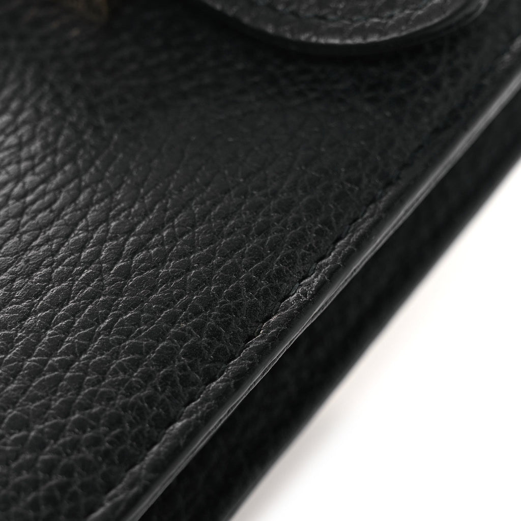 Dollar Calfskin Interlocking G Shoulder Bag Black