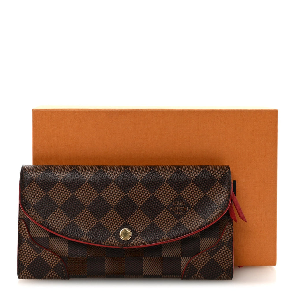 Damier Ebene Caissa Wallet Cherry