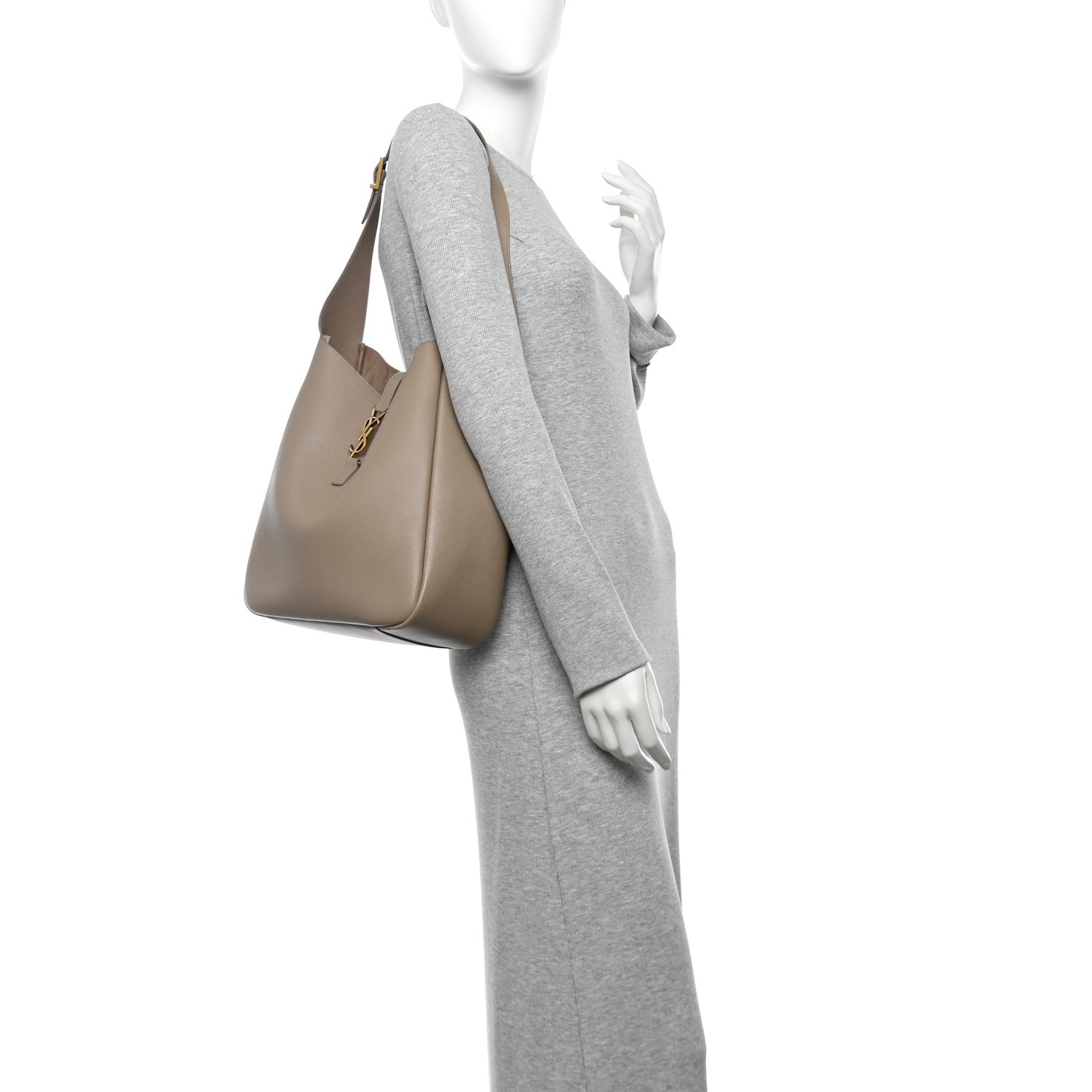 Supple Calfskin Large Le 5 A 7 Soft Hobo Dusty Grey