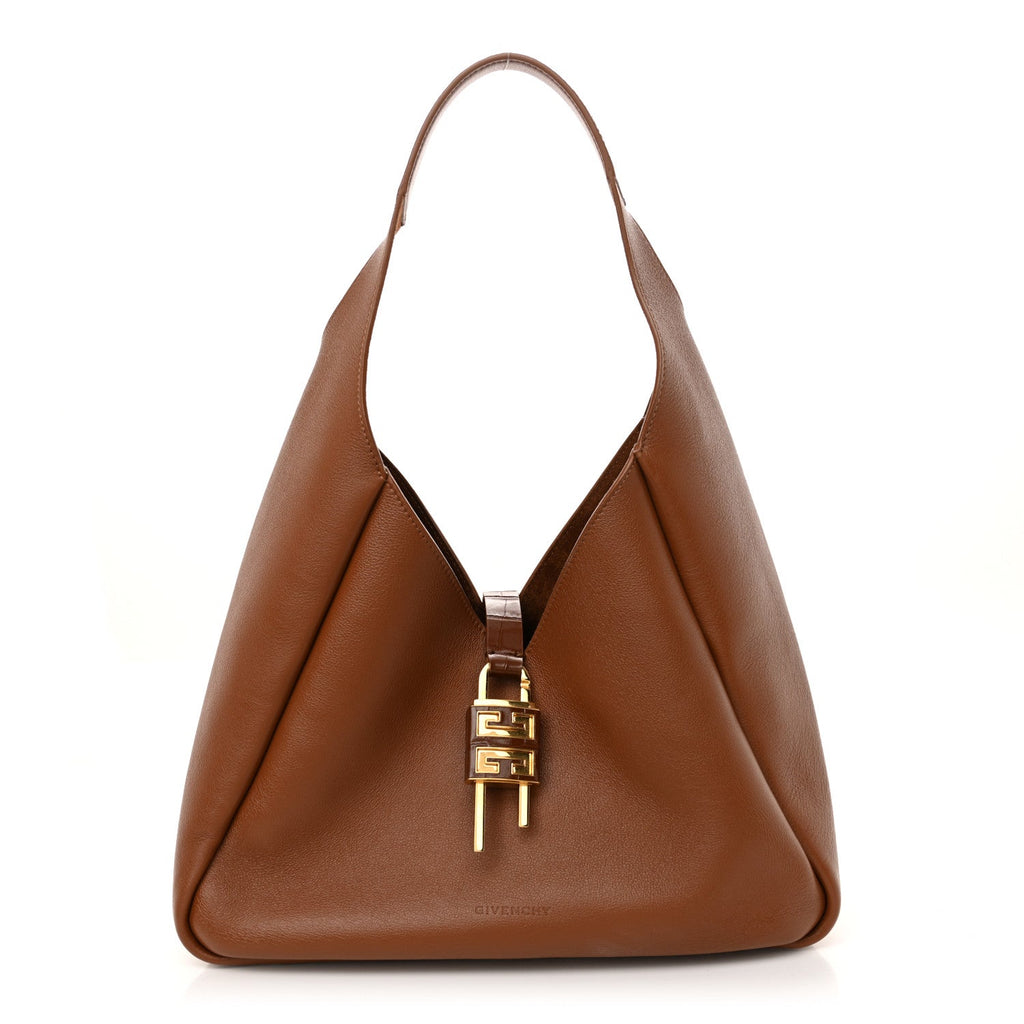 Calfskin Medium G-Lock Hobo Tan