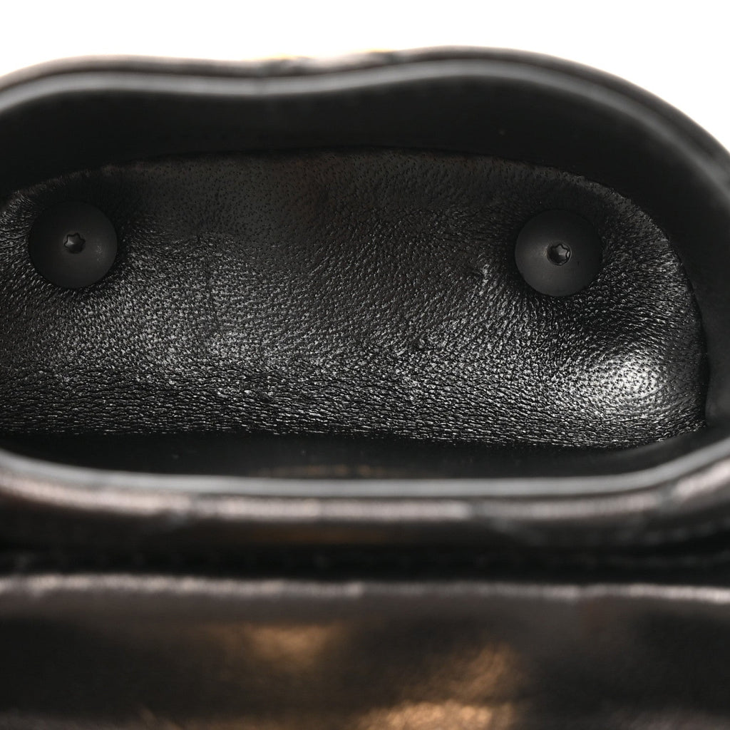Lambskin Matelasse Monogram June Box Bag Charm Black