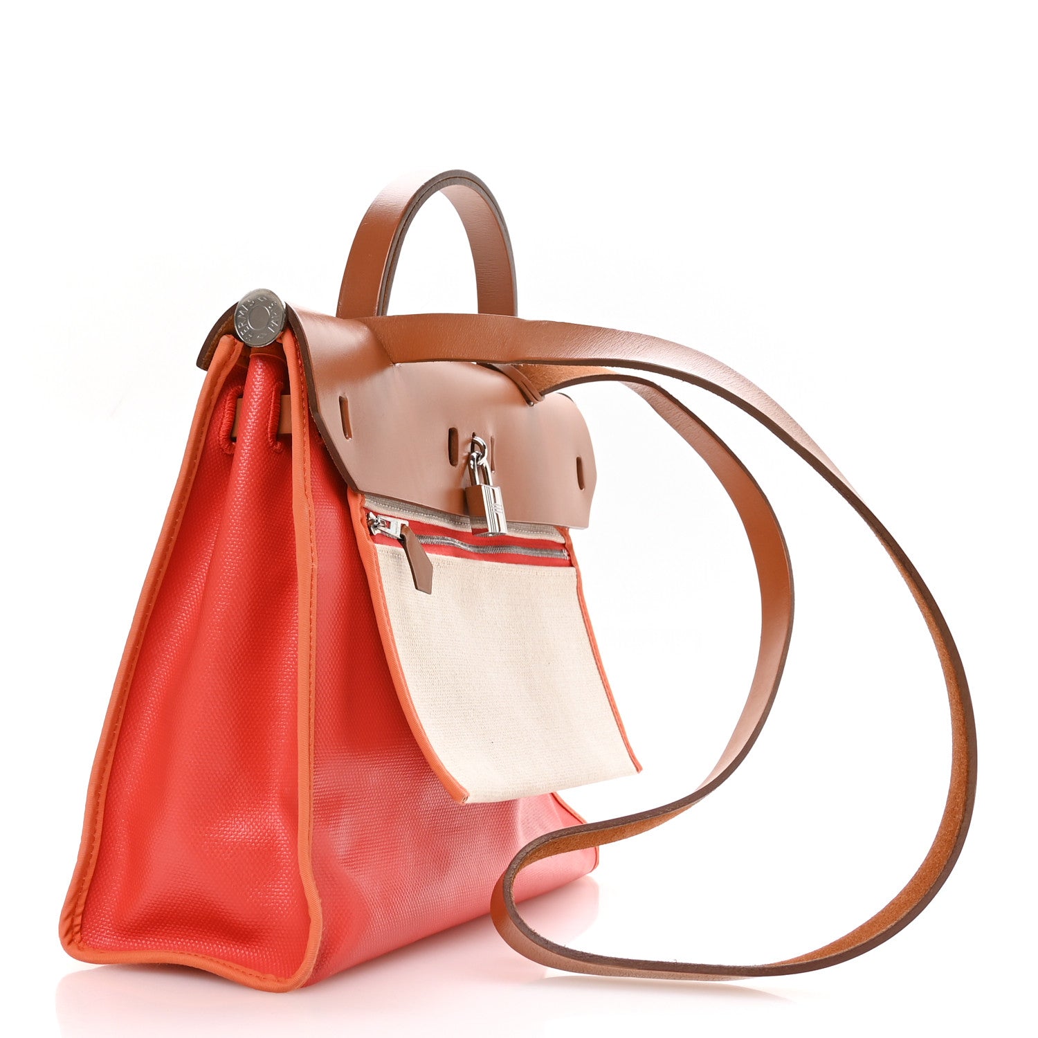Toile H Berline Vache Hunter Herbag Zip 31 PM Orange Mecano Fauve
