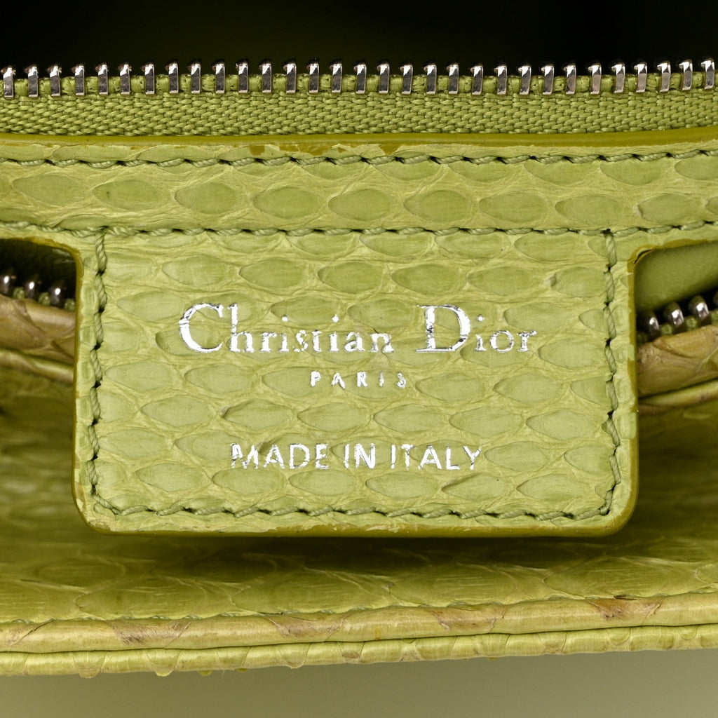 Snakeskin Medium Lady Dior Green