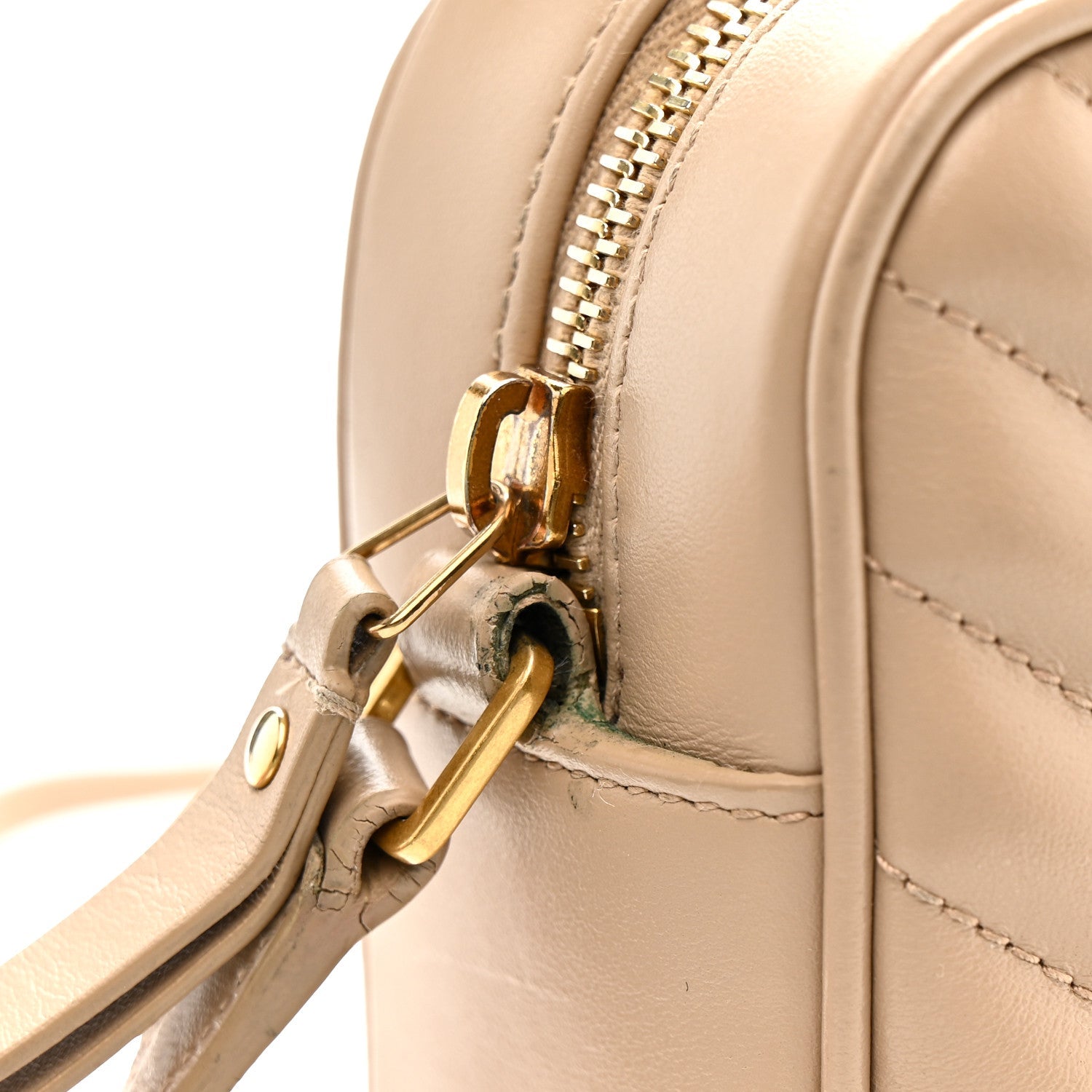 Calfskin Matelasse Monogram Lou Camera Bag Dark Beige