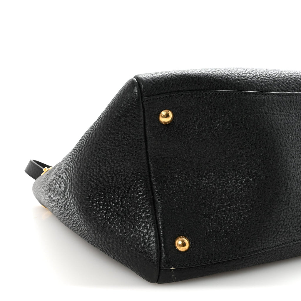Vitello Daino Tote Black