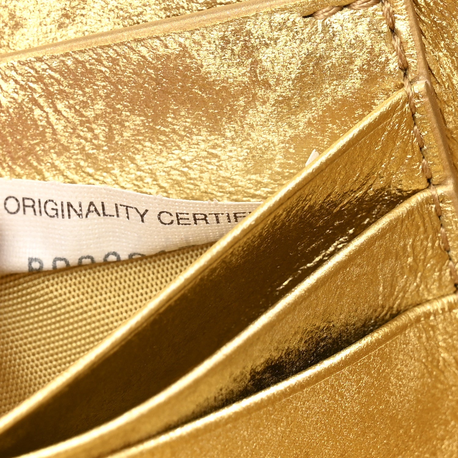 Metallic Satin Lambskin Intrecciato Long Andiamo Top Handle Clutch Gold