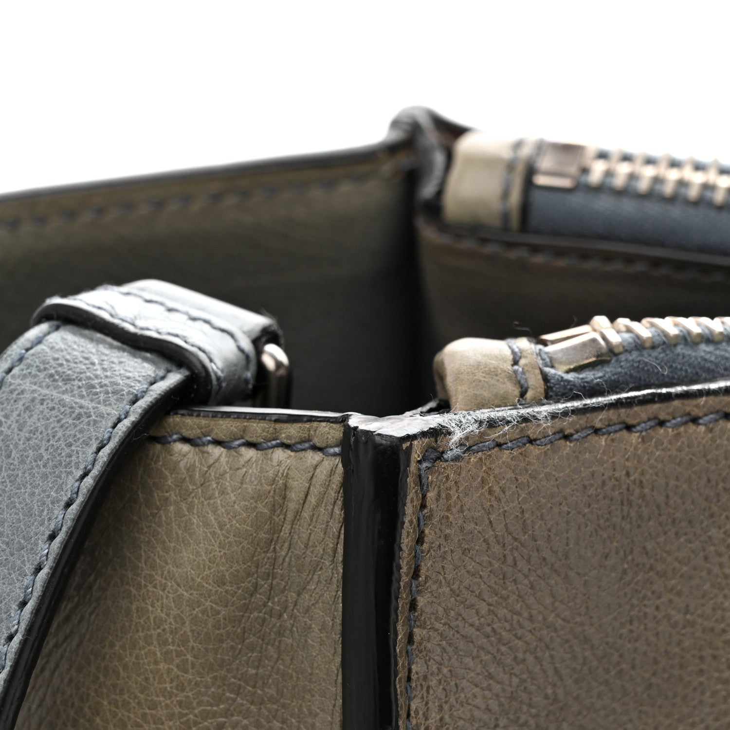 Glace Calf Twin Pocket Tote Marine