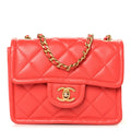 Caviar Quilted Mini Sweet Classic Flap Red