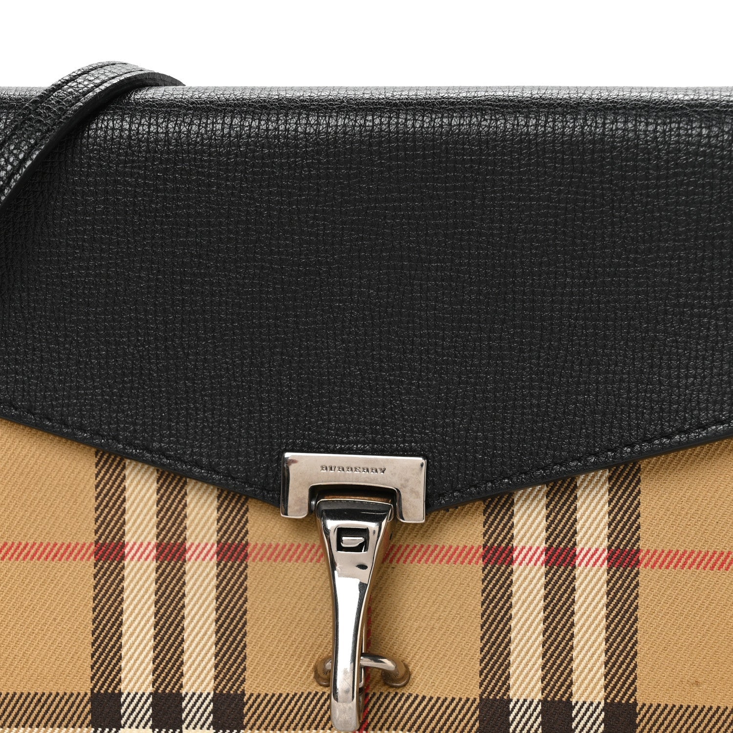Derby Calfskin House Check Small Macken Crossbody Bag Black Archive Beige