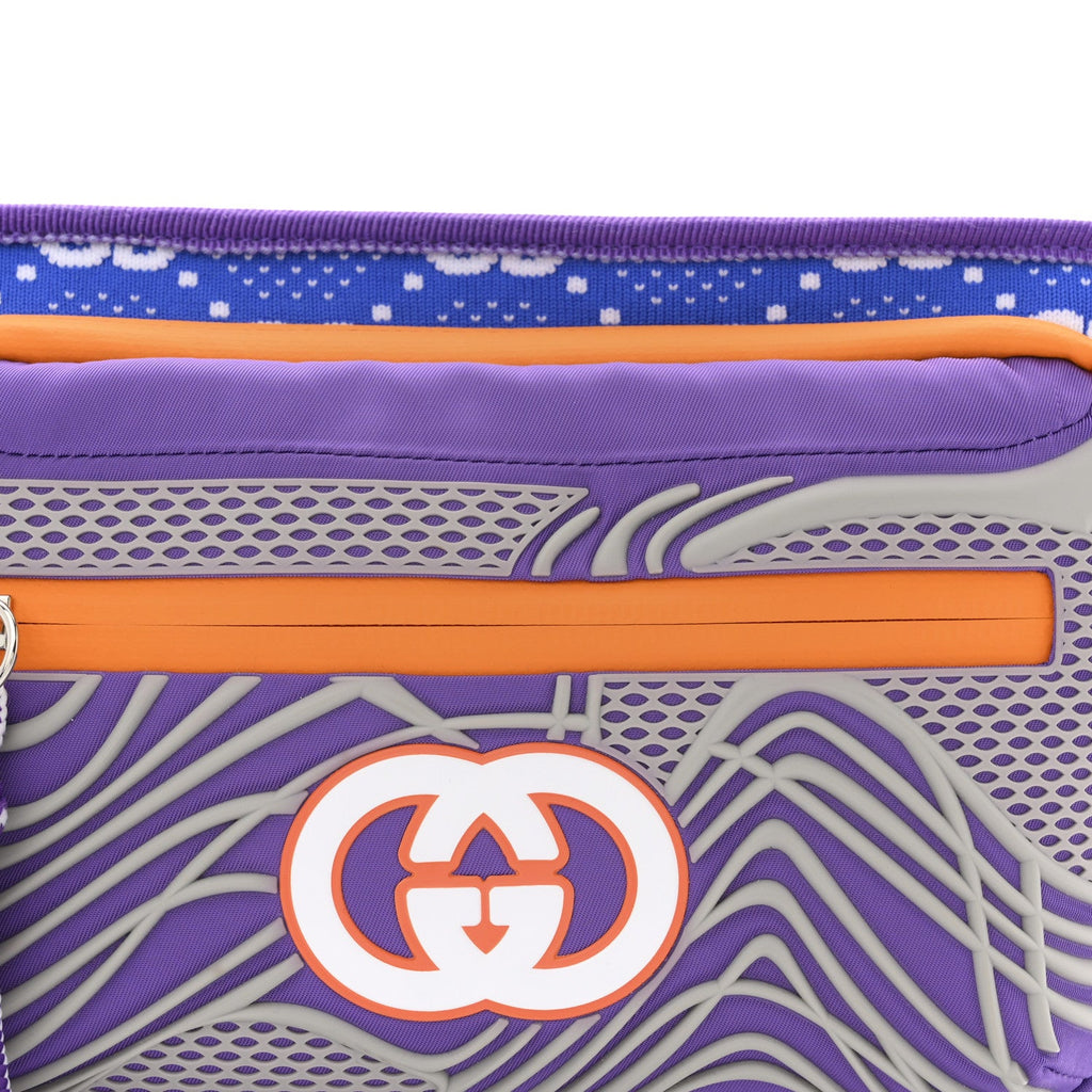 Jersey GG Monogram All Over Sporty Belt Bag Grey White Multicolor