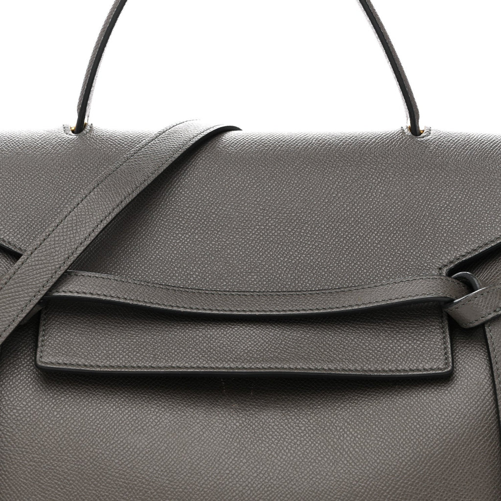 Grained Calfskin Mini Belt Bag Grey