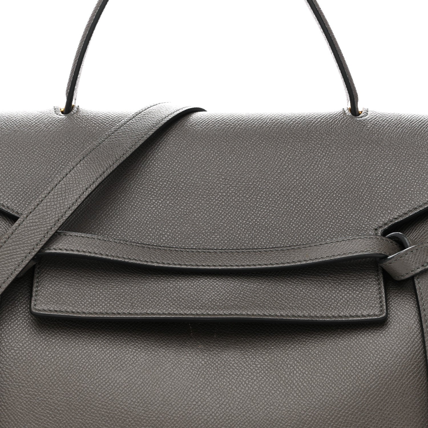 Grained Calfskin Mini Belt Bag Grey