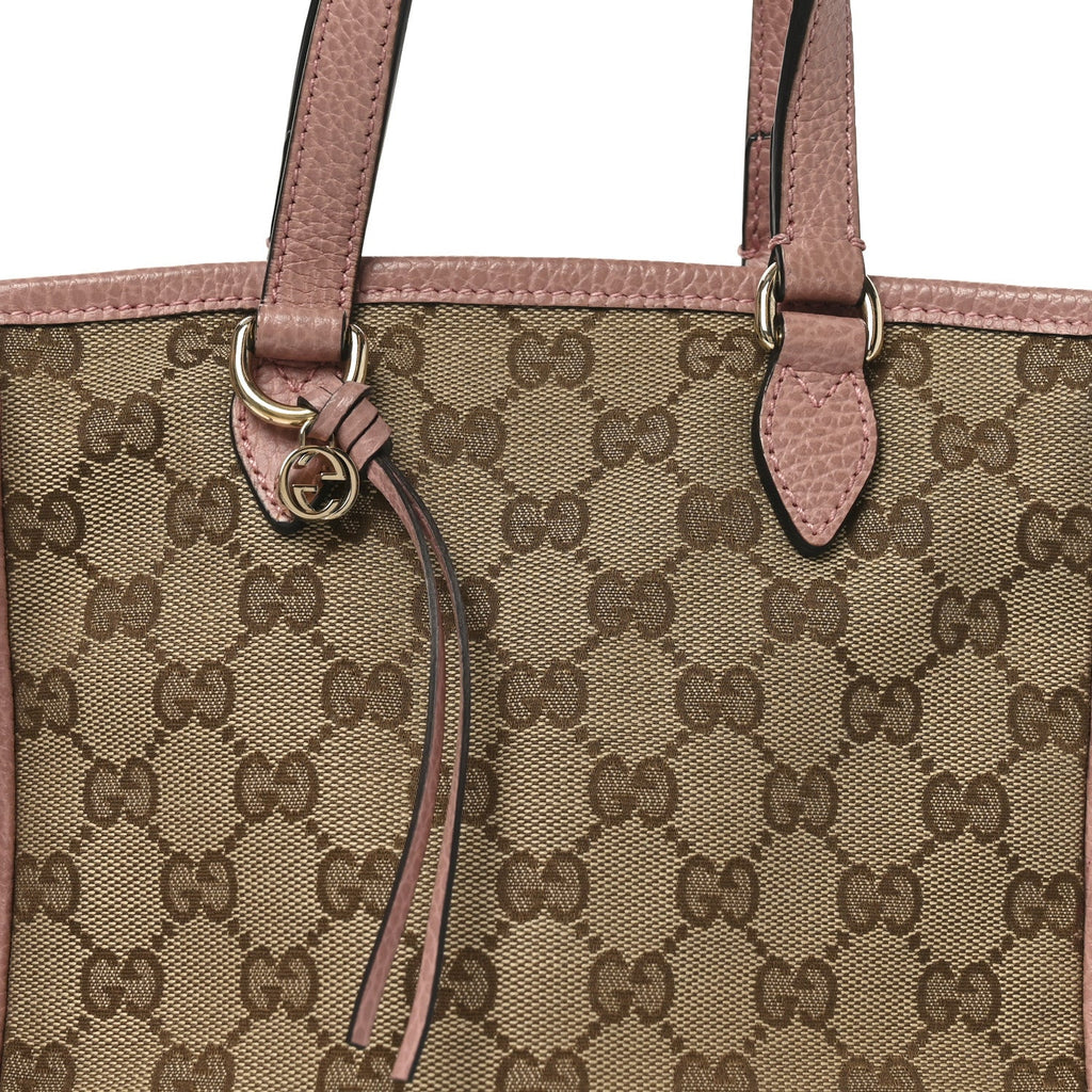 Monogram Small Bree Tote Beige Soft Pink