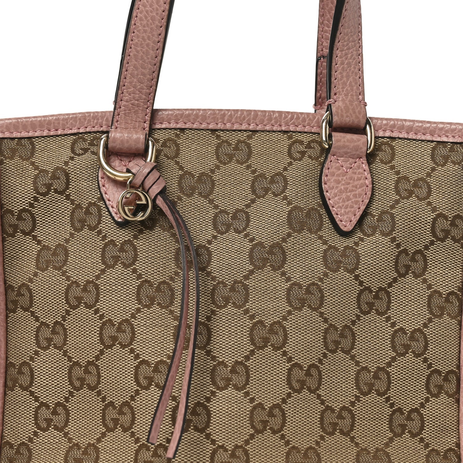 Monogram Small Bree Tote Beige Soft Pink