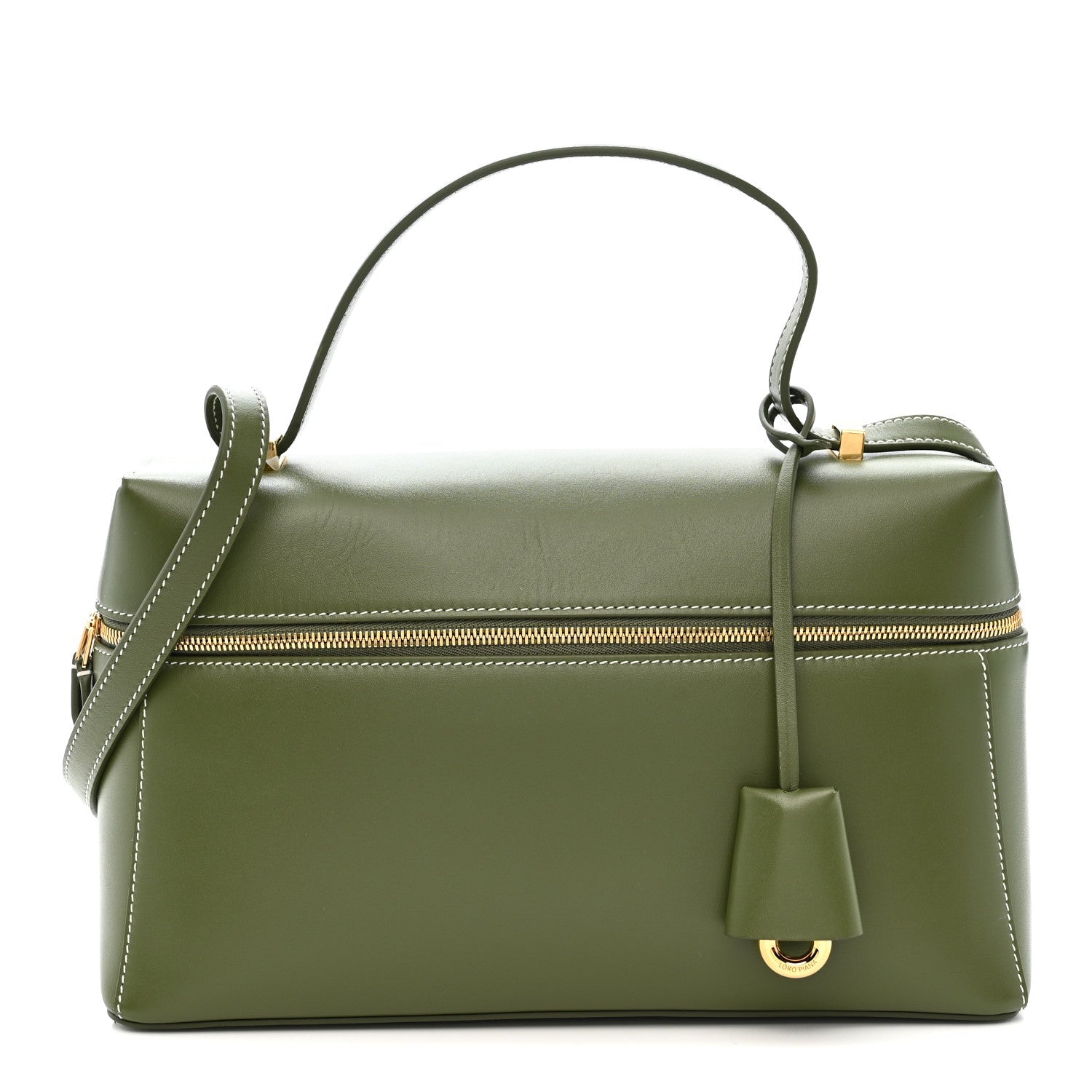Saddle Calfskin Extra Bag L27 Dark Lichen
