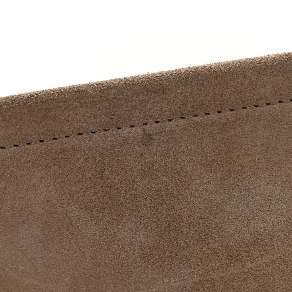Calfskin Suede Medium Faye Shoulder Bag Motty Grey