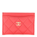 Caviar Quilted  Holder Red
