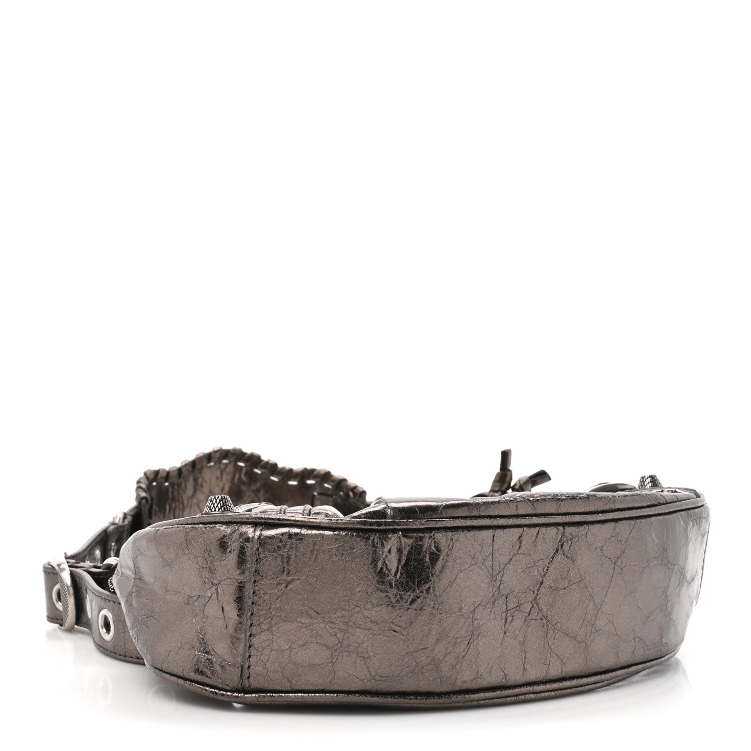 Metallic Agneau Arena Le Cagole Shoulder Bag XS Dark Bronze
