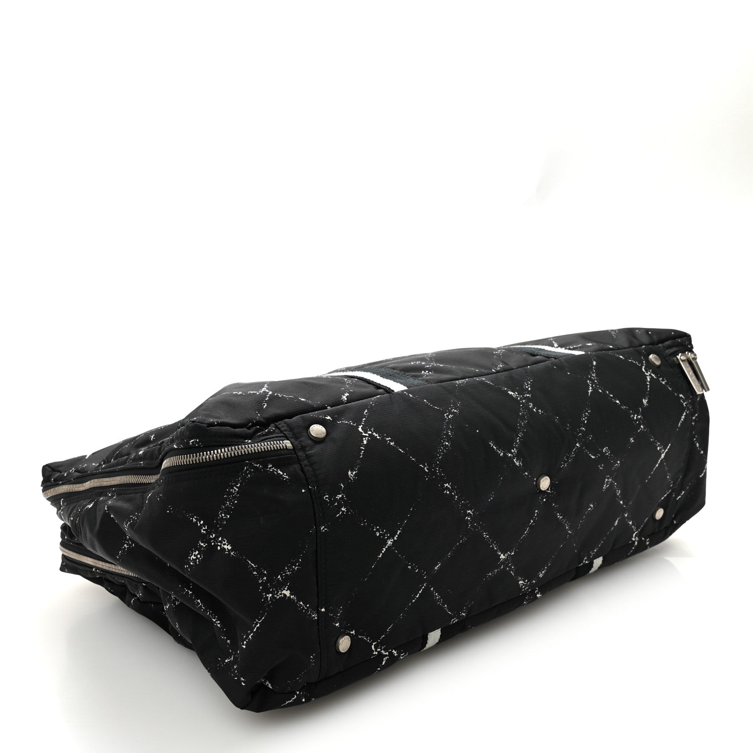 Nylon Large Travel Duffle Bag Black