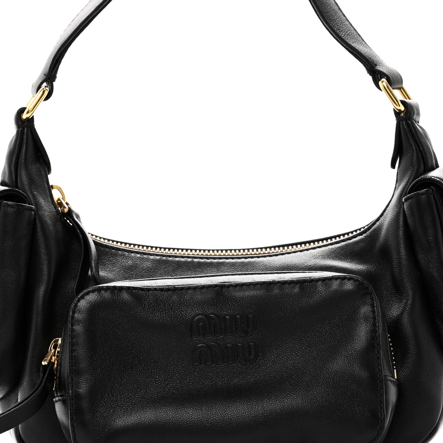 Nappa Multi Pocket Hobo Black