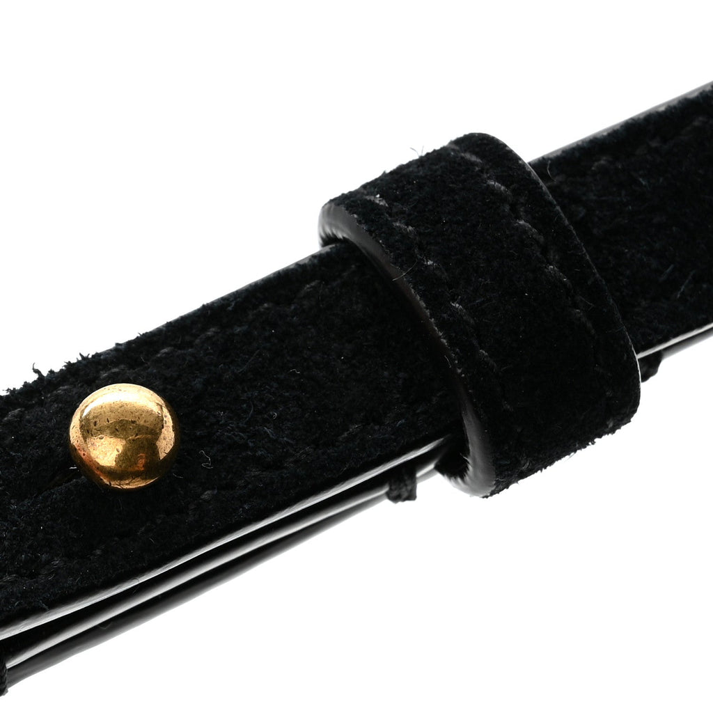 Suede Monogram Tassel Kate 99 Baguette Bag Black