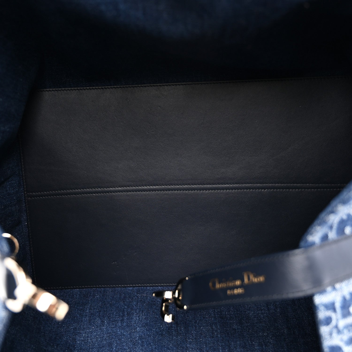 DIOR Denim Jacquard Oblique Large Toujours Blue
