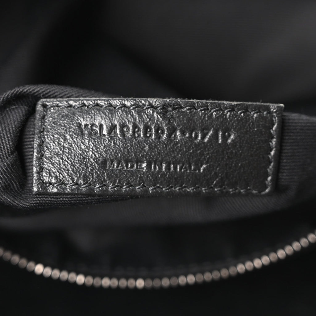 Crinkled Calfskin Matelasse Monogram Medium Niki Chain Satchel Dark Green