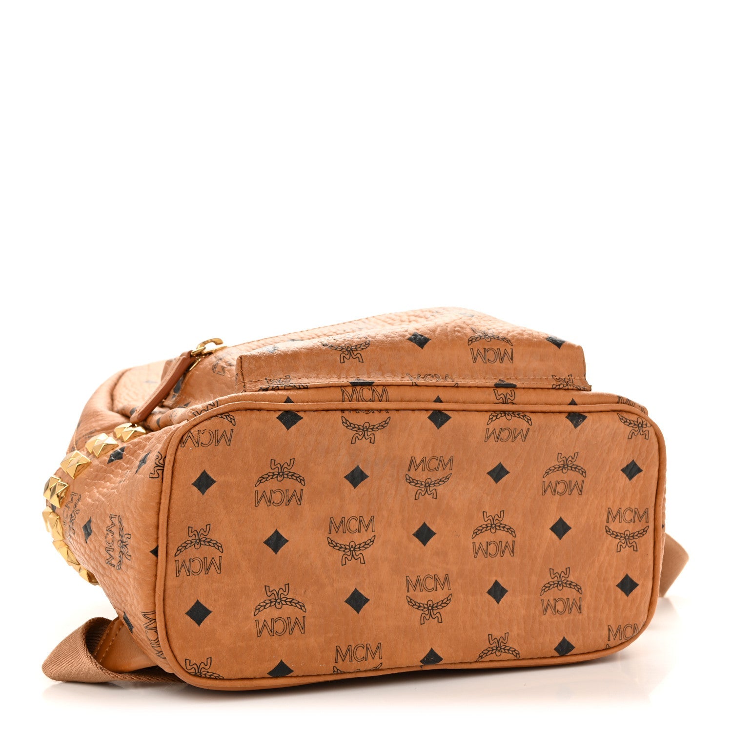 Visetos Small Side Stud Stark Backpack Cognac