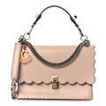 Vitello Liberty Scalloped Studded Kan I Shoulder Bag Camelia