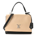 Soft Calfskin Lockme II Top Handle Vanille Black