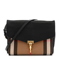 Derby Calfskin House Check Baby Macken Crossbody Bag Black