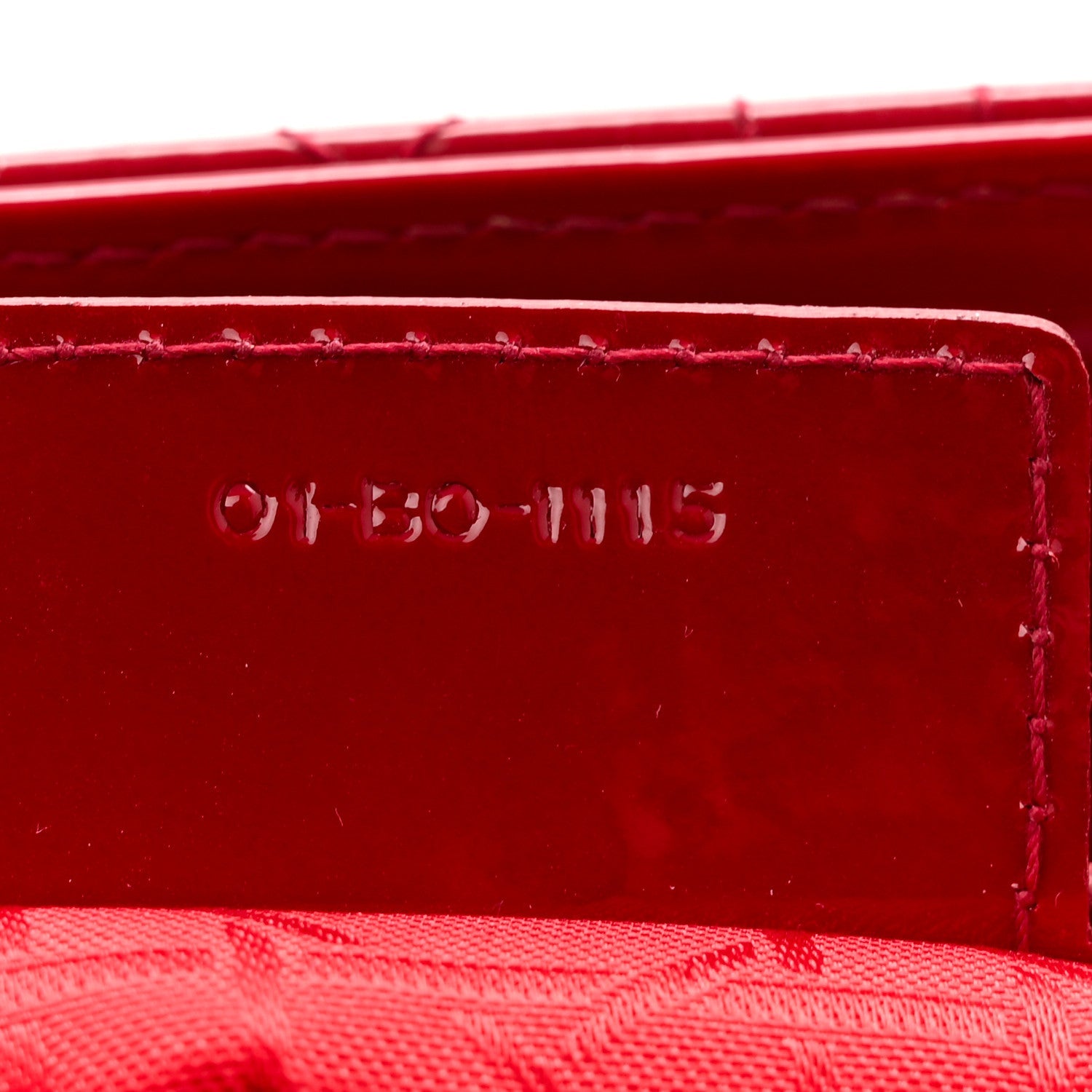 Patent Cannage Medium Lady Dior Red