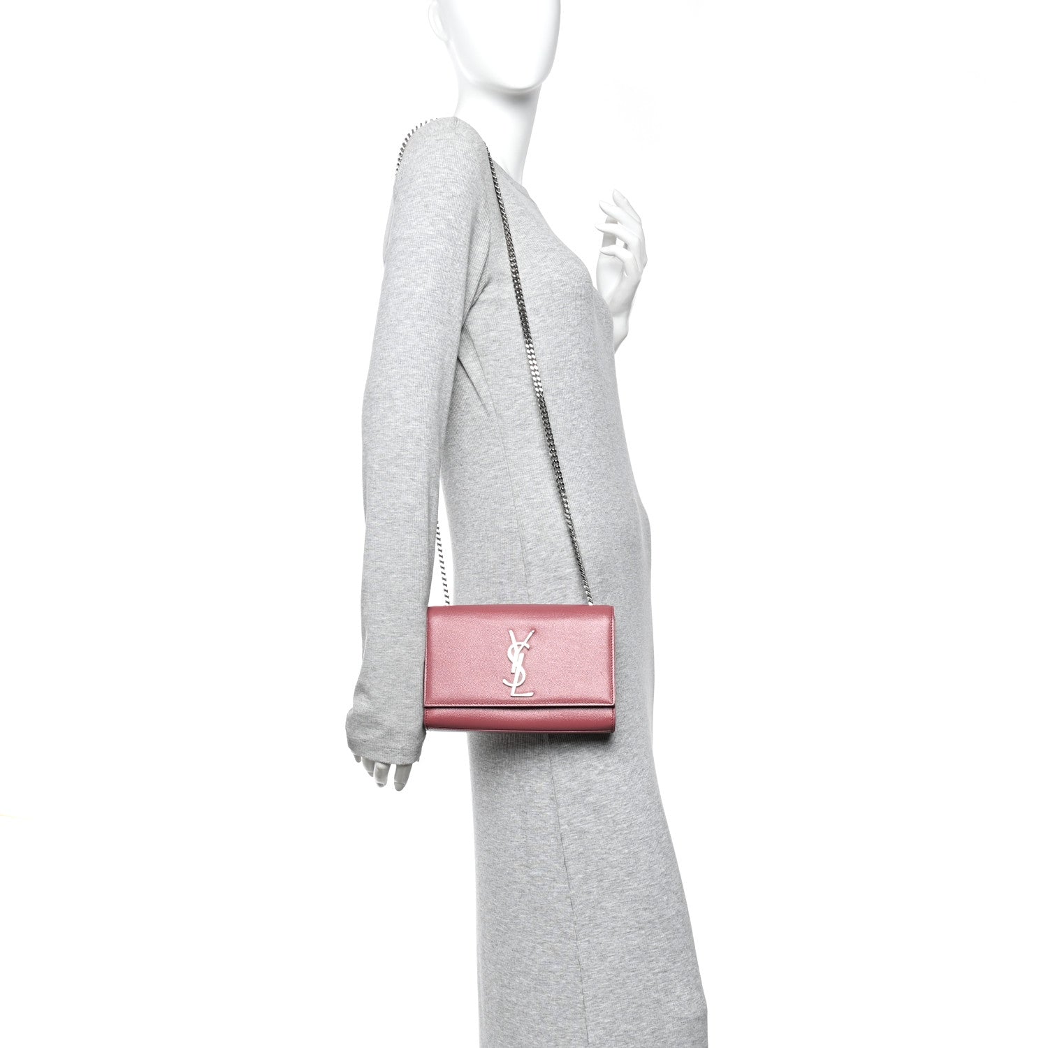 Grain De Poudre Small Classic Monogram Kate Satchel Mystic Rose