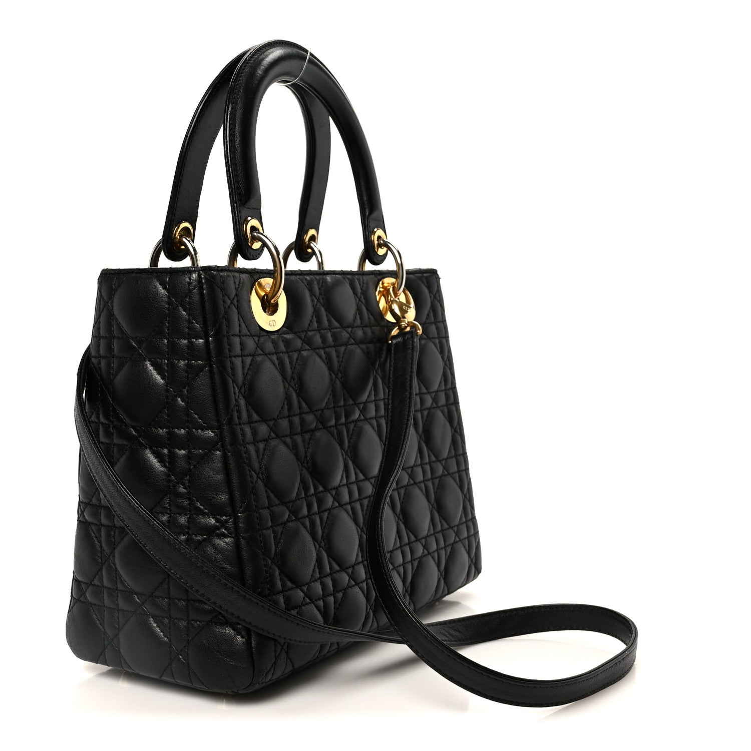 Lambskin Cannage Medium Lady Dior Black