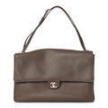 Grained Calfskin Souplissimo Maxi Flap Light Brown