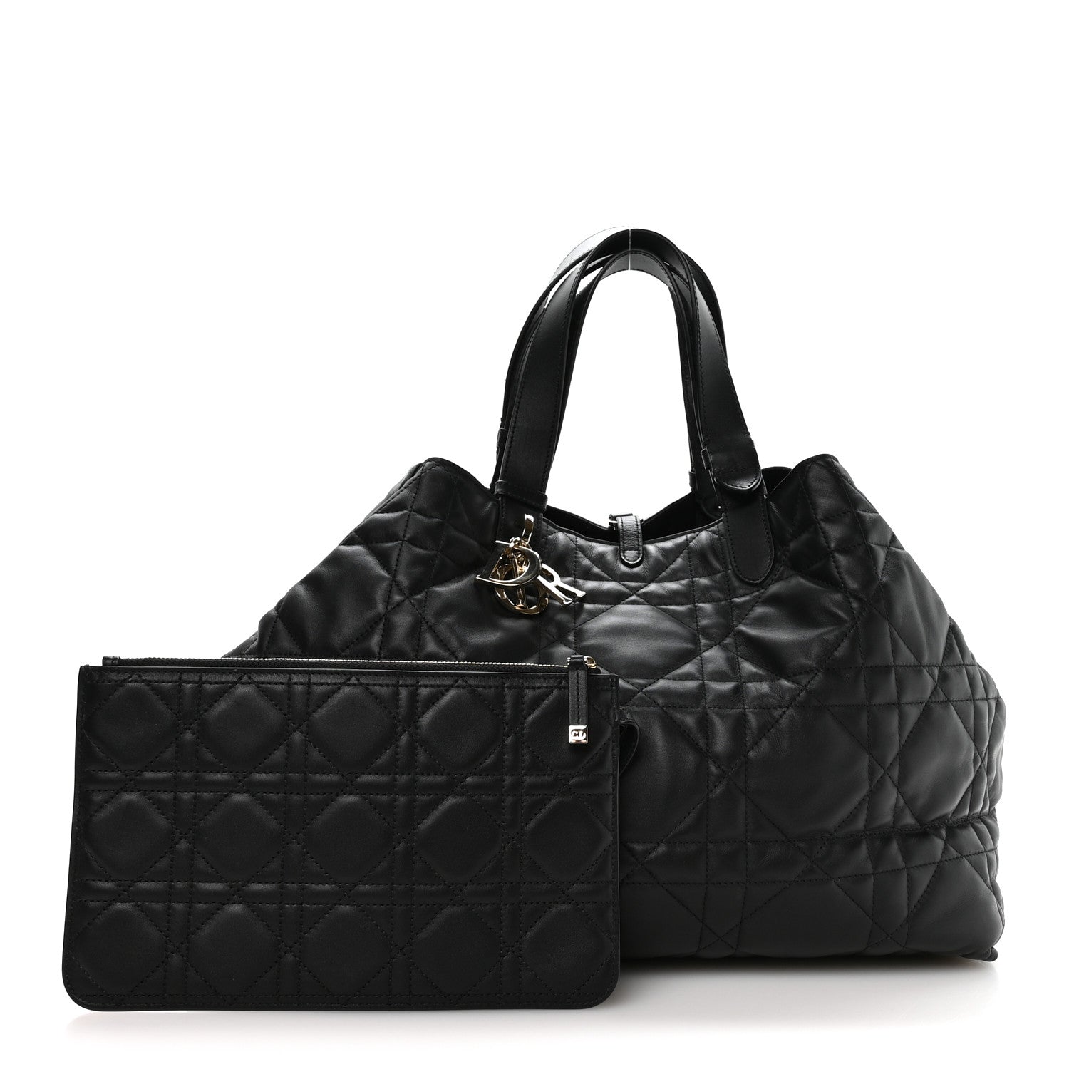 Calfskin Macrocannage Large Toujours Black
