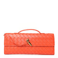 Nappa Intrecciato Long Andiamo Top Handle Clutch Cherry Tomato