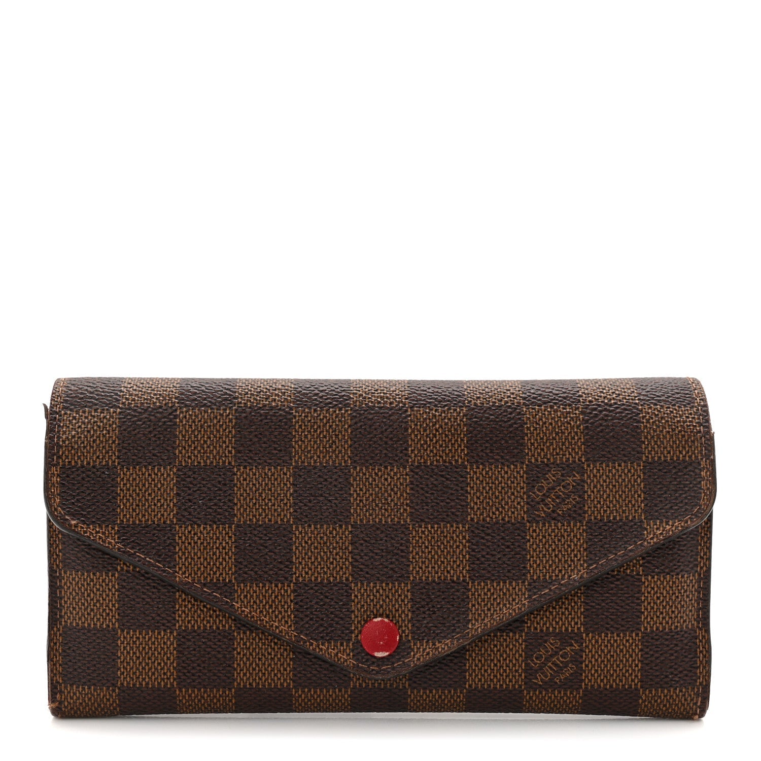 Damier Ebene Josephine Wallet Red