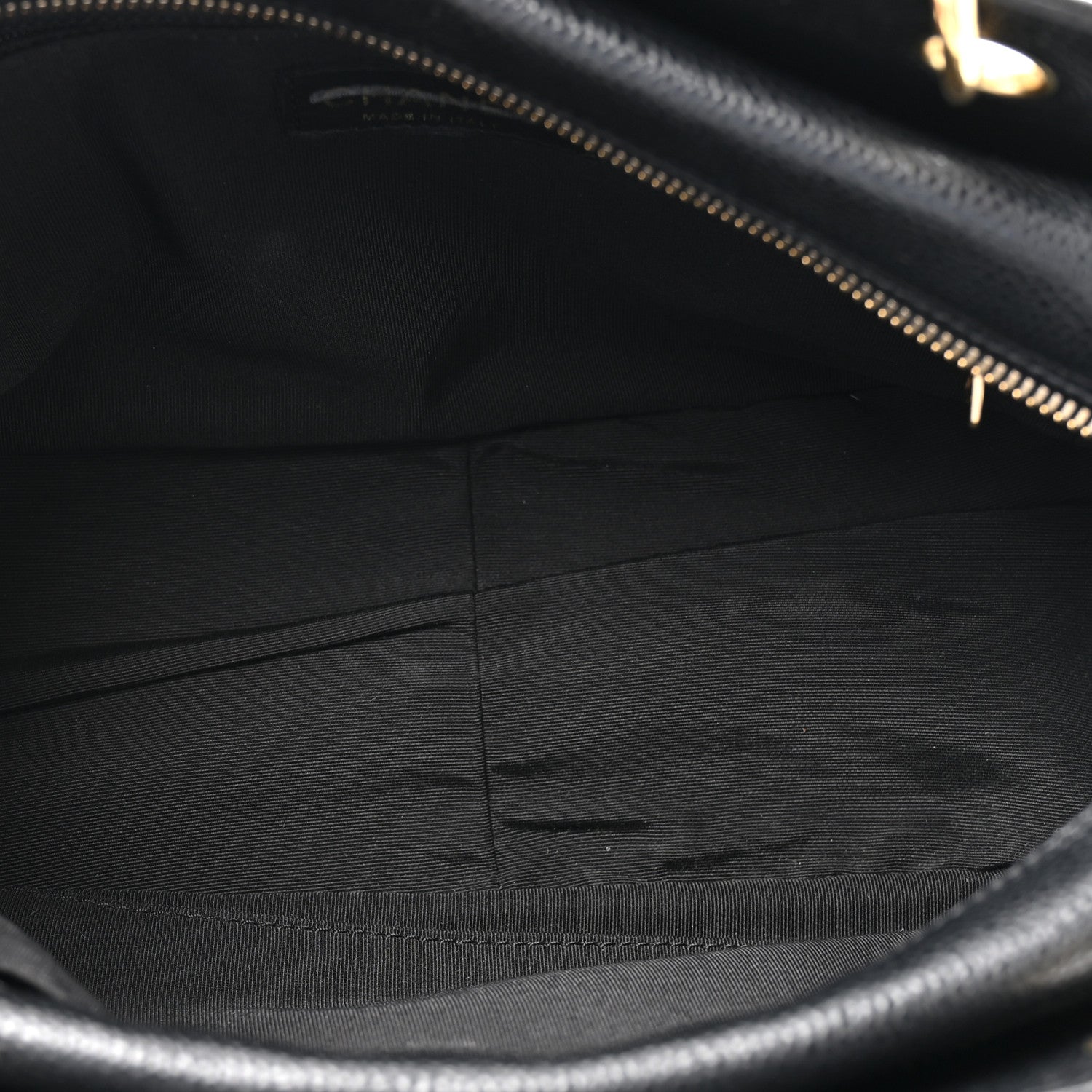 Caviar Quilted Petit Timeless Tote PTT Black